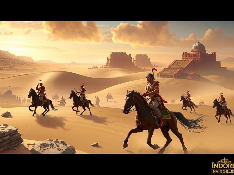 Concept art for Indore Invincibles Rajasthan expansion showing desert landscapes and Rajput warrior