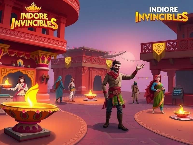 Indore Invincibles Diwali event screenshot with decorated game world and characters in festive attire